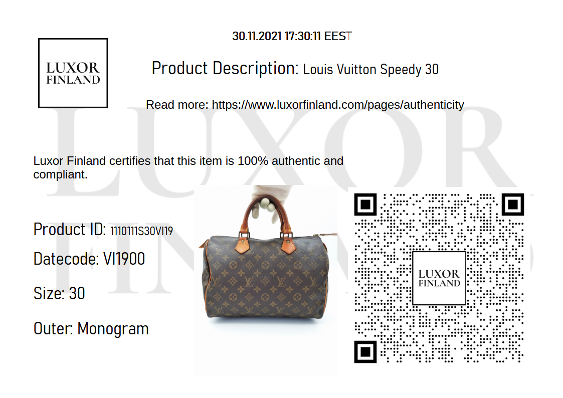 Louis Vuitton Speedy 30