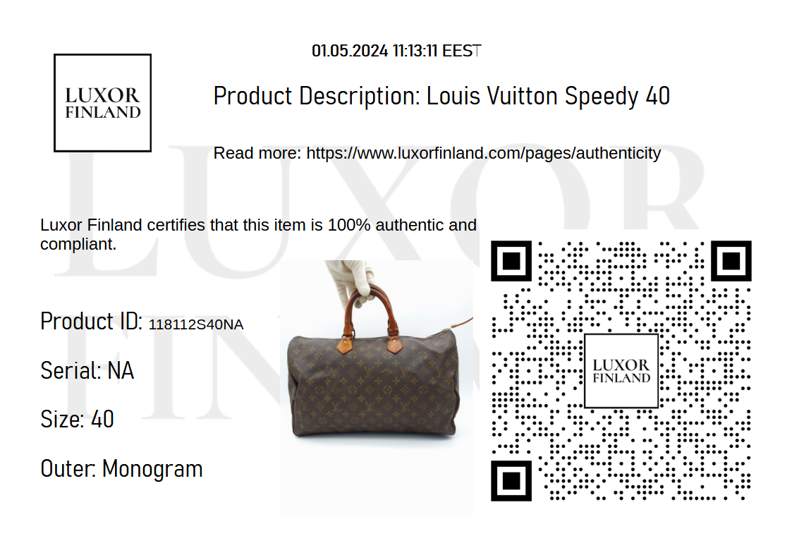 Louis Vuitton Speedy 40