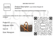 Louis Vuitton Keepall 45 Bandouliere