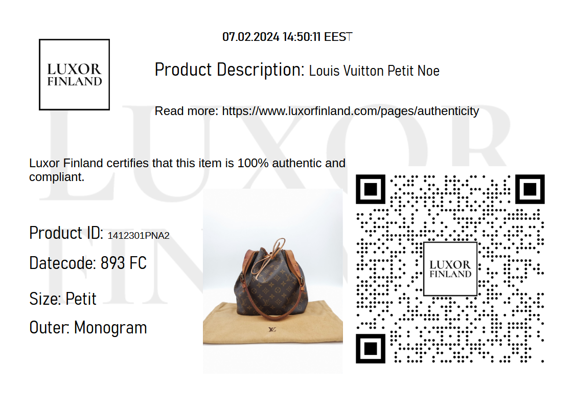 Louis Vuitton Petit Noe