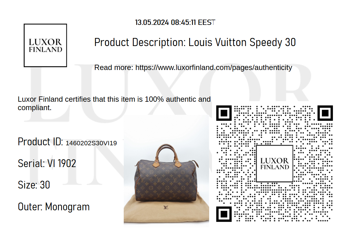 Louis Vuitton Speedy 30