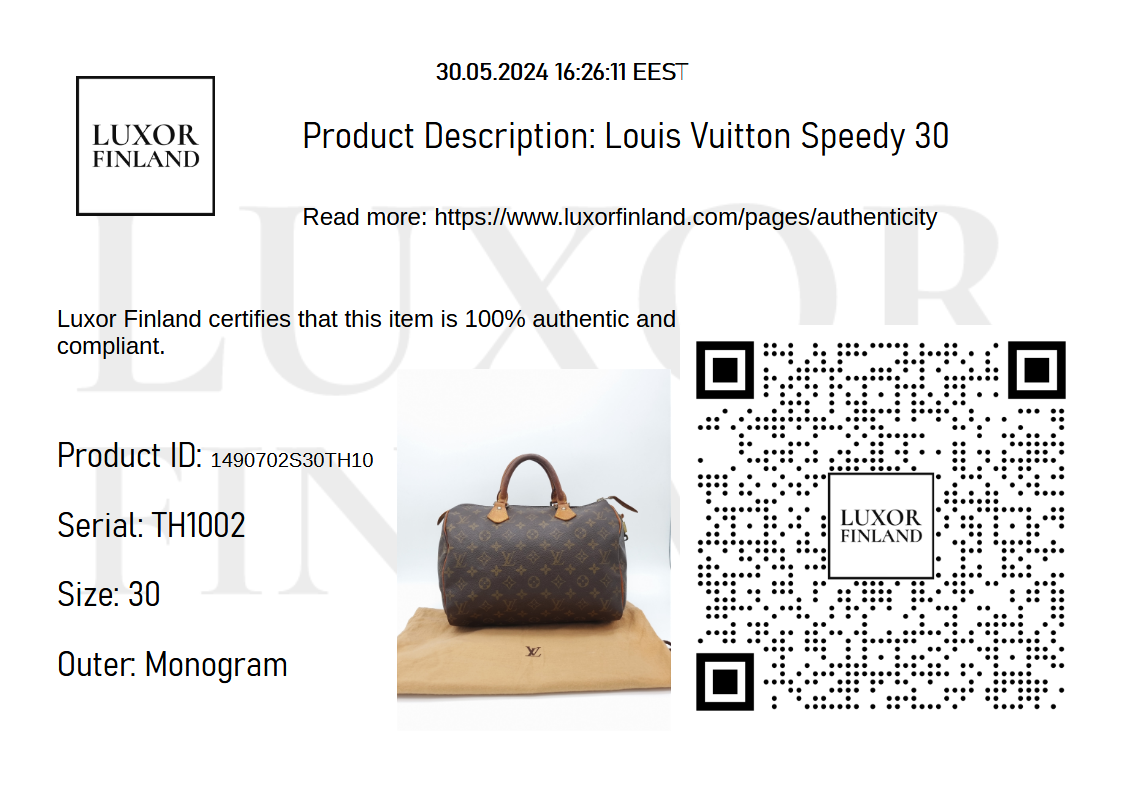 Louis Vuitton Speedy 30