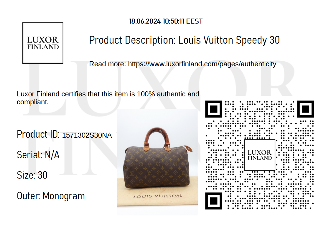 Louis Vuitton Speedy 30