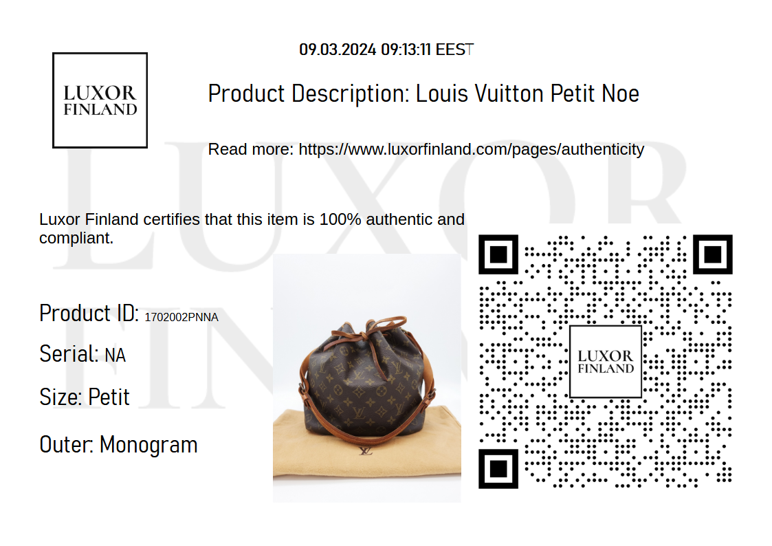 Louis Vuitton Petit Noe