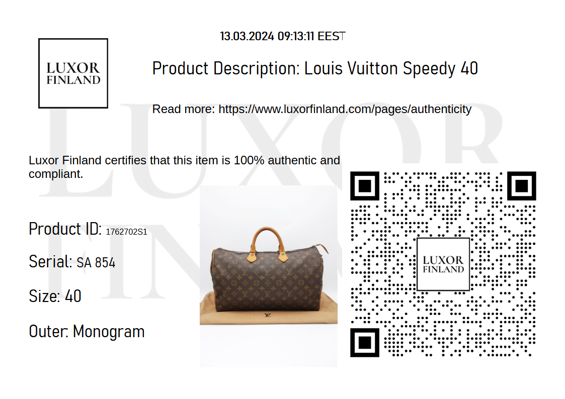 Louis Vuitton Speedy 40