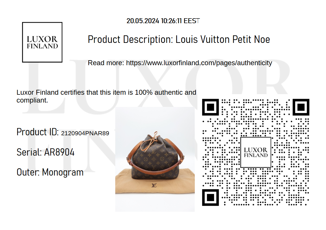 Louis Vuitton Petit Noe