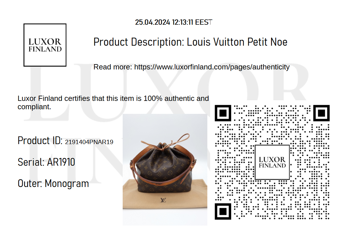 Louis Vuitton Petit Noe