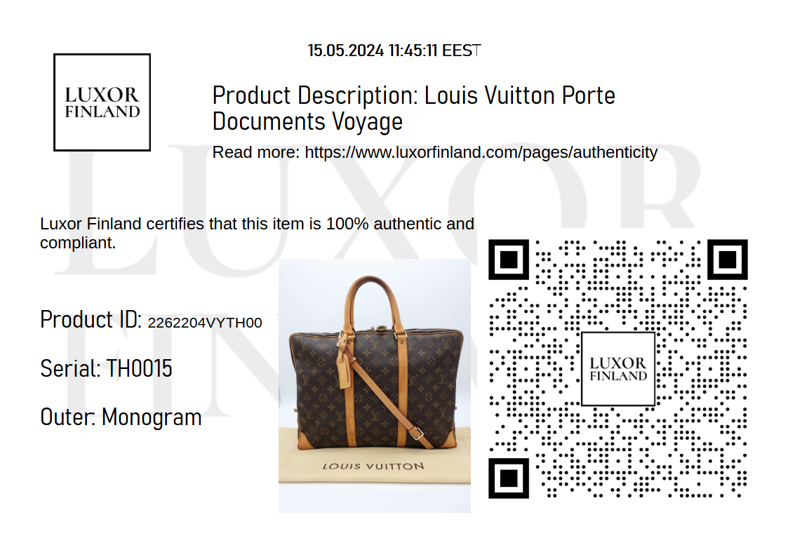 Louis Vuitton Porte Documents Voyage