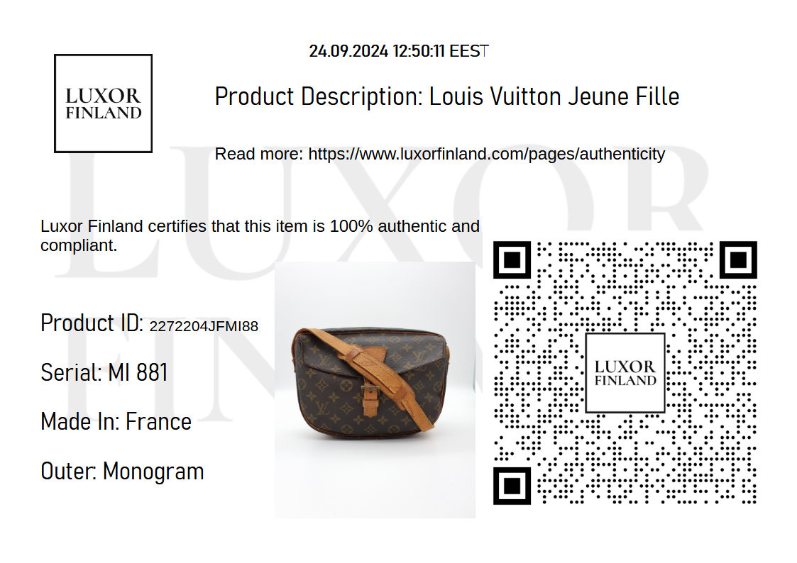 Louis Vuitton Jeune Fille