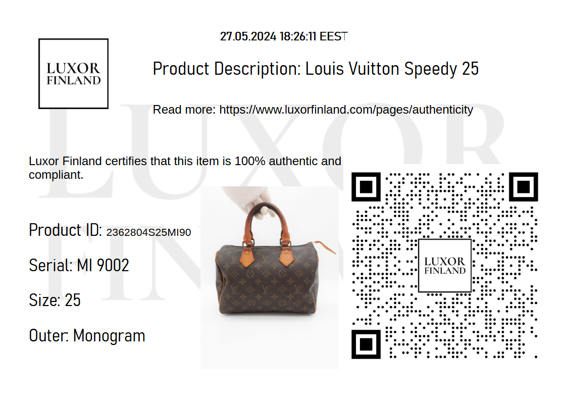 Louis Vuitton Speedy 25