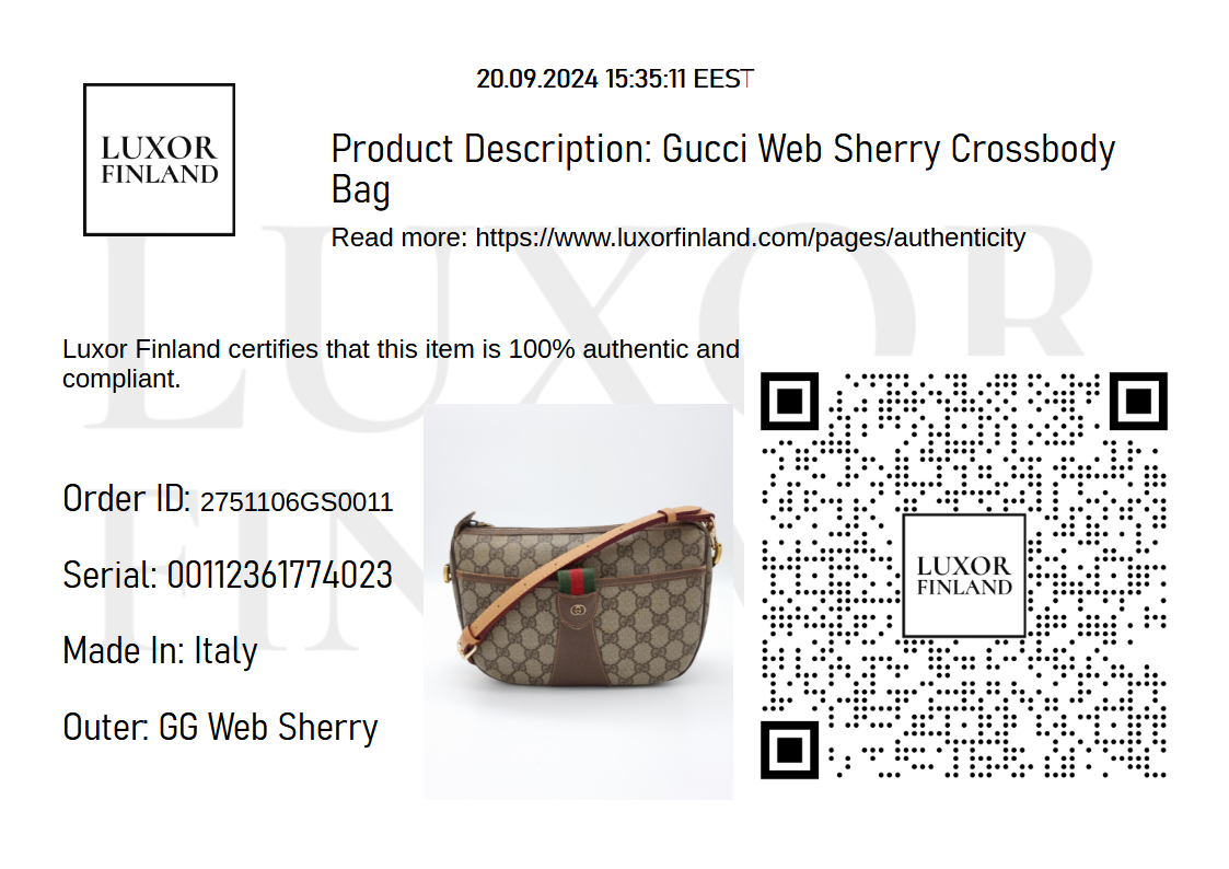 Gucci Web Sherry Crossbody Bag