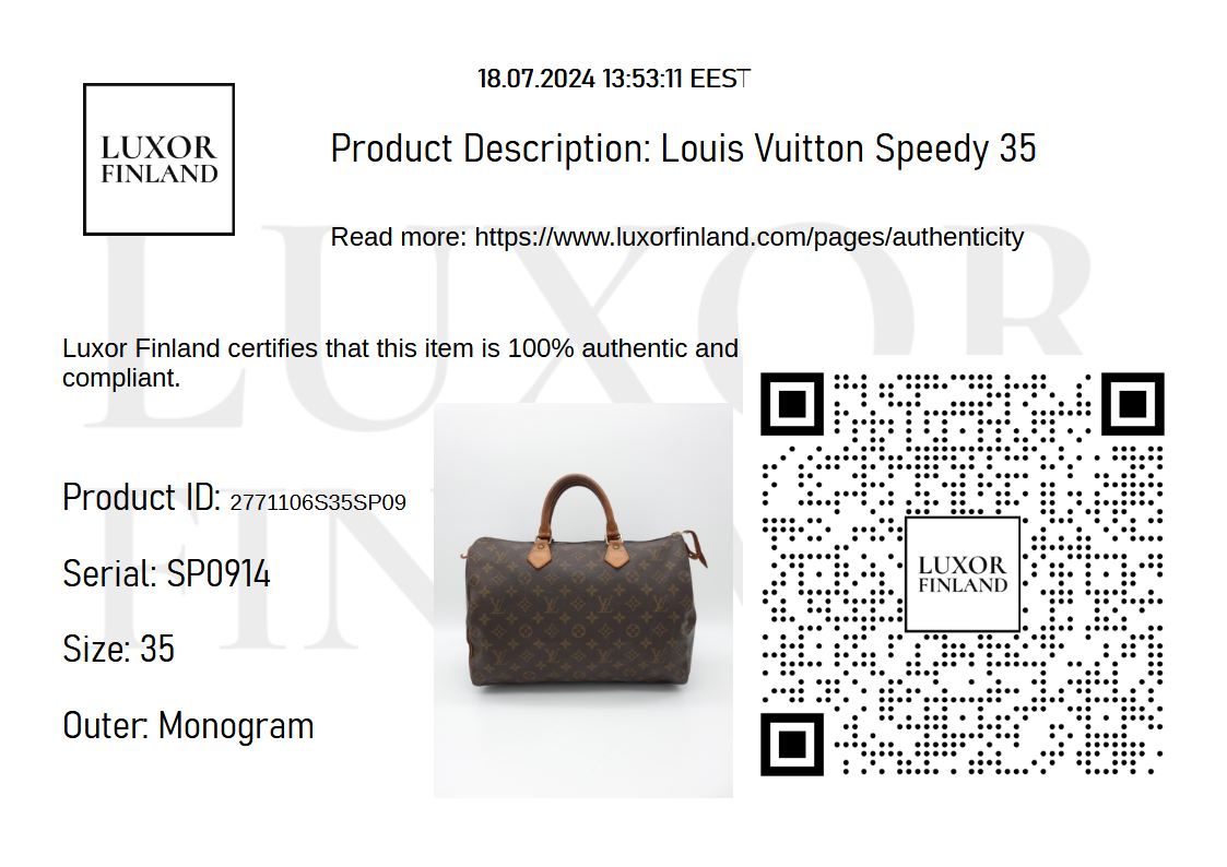 Louis Vuitton Speedy 35