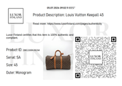 Louis Vuitton Keepall 45