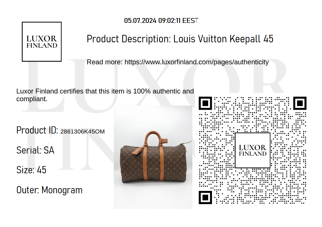 Louis Vuitton Keepall 45