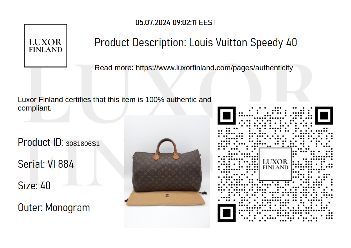 Louis Vuitton Speedy 40