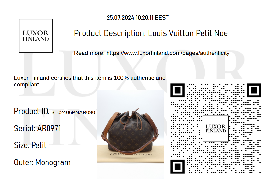 Louis Vuitton Petit Noe