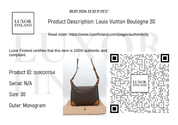 Louis Vuitton Boulogne 30