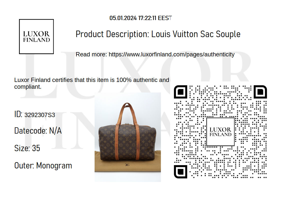 Louis Vuitton Sac Souple 35