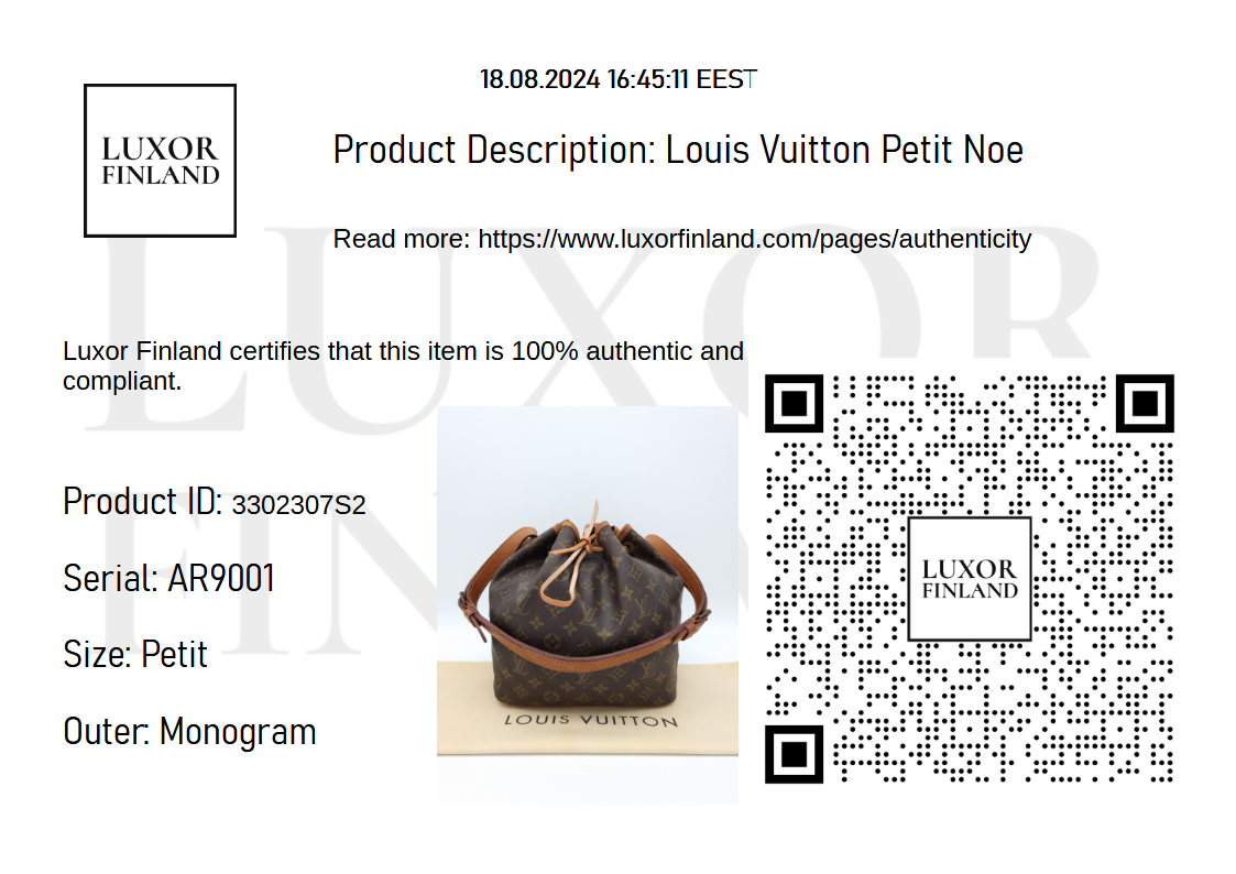 Louis Vuitton Petit Noe