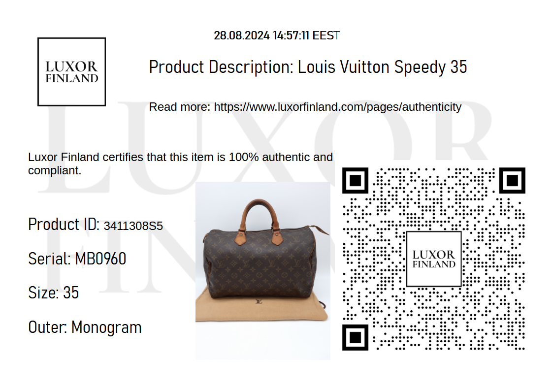 Louis Vuitton Speedy 35