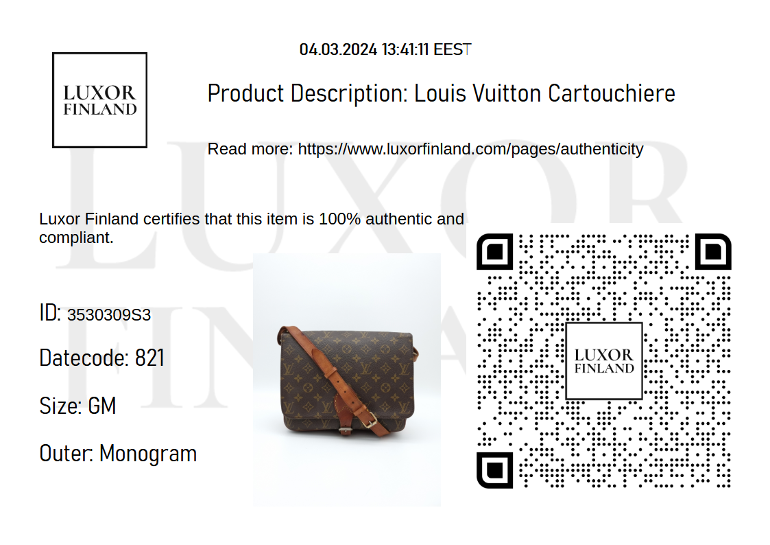 Louis Vuitton Cartouchiere GM