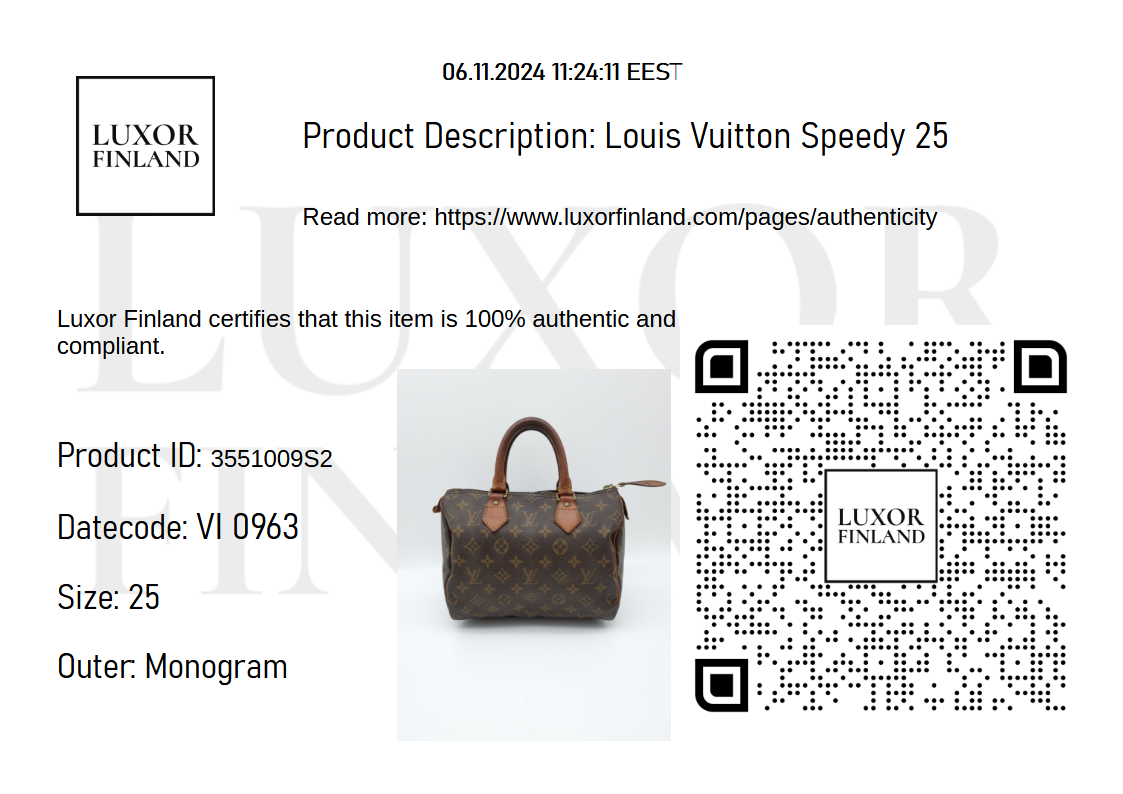 Louis Vuitton Speedy 25