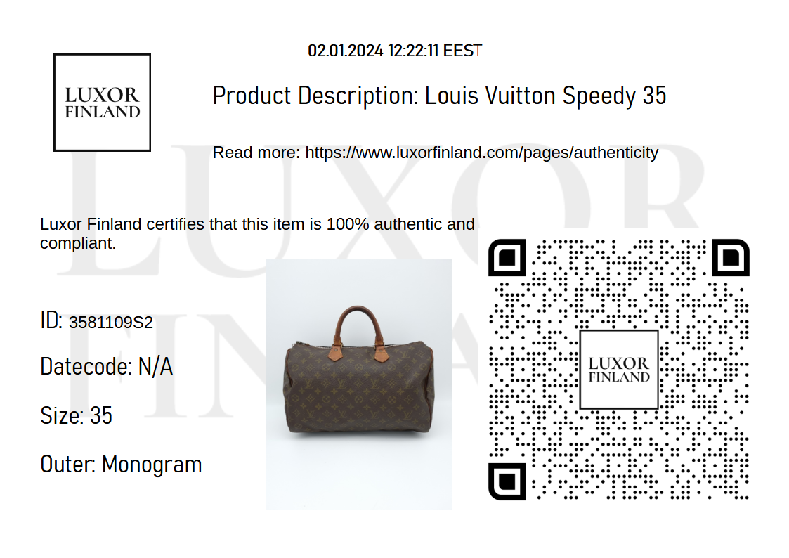 Louis Vuitton Speedy 35