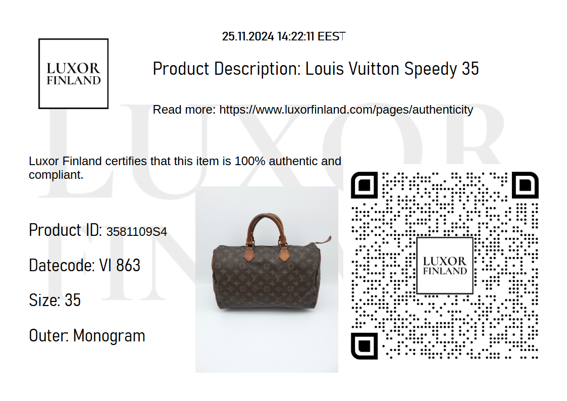 Louis Vuitton Speedy 35