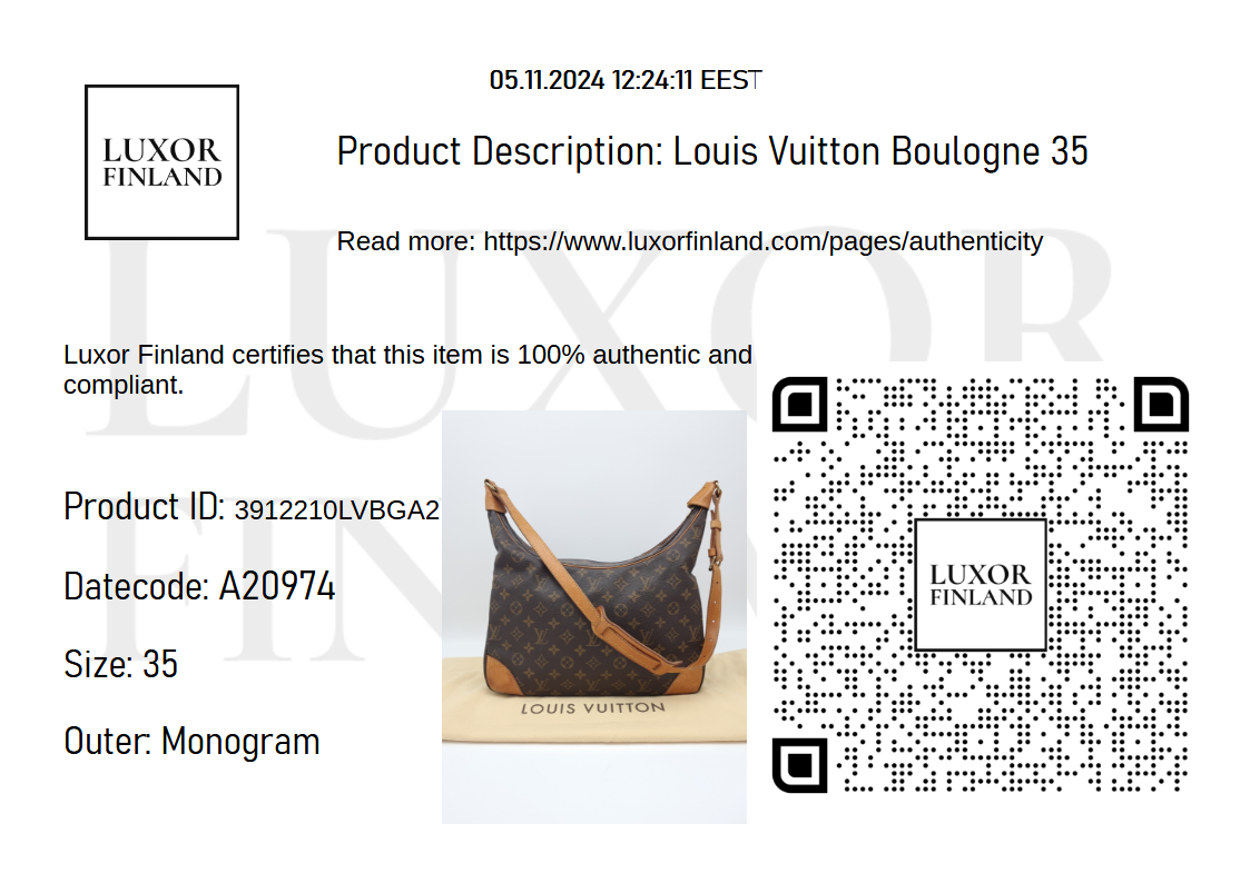 Louis Vuitton Boulogne 35