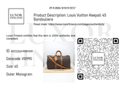 Louis Vuitton Keepall 45 Bandouliere