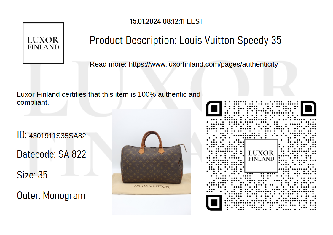 Louis Vuitton Speedy 35