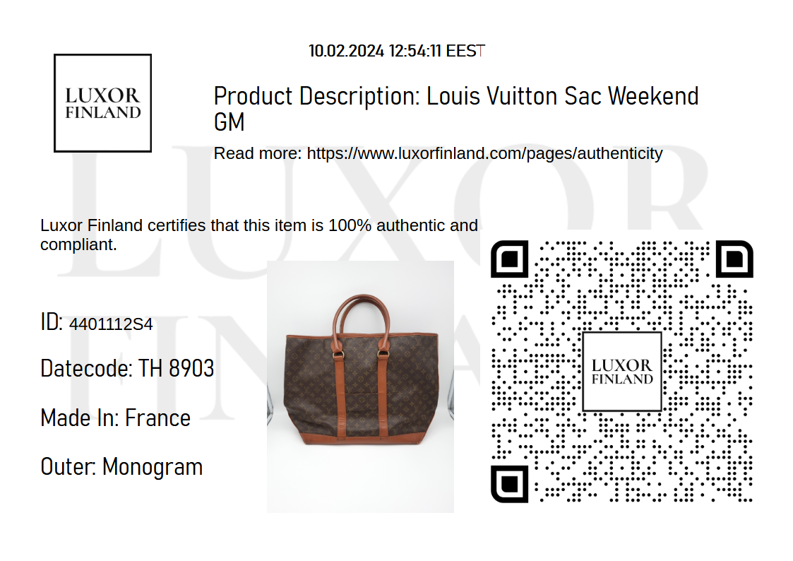 Louis Vuitton Sac Weekend GM