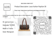 Louis Vuitton Papillon 30