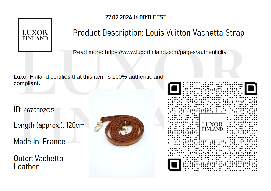 Louis Vuitton Vachetta Olkahihna