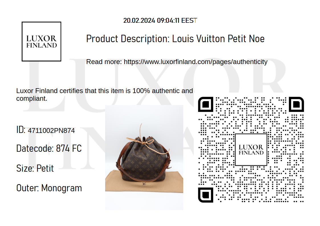 Louis Vuitton Petit Noe