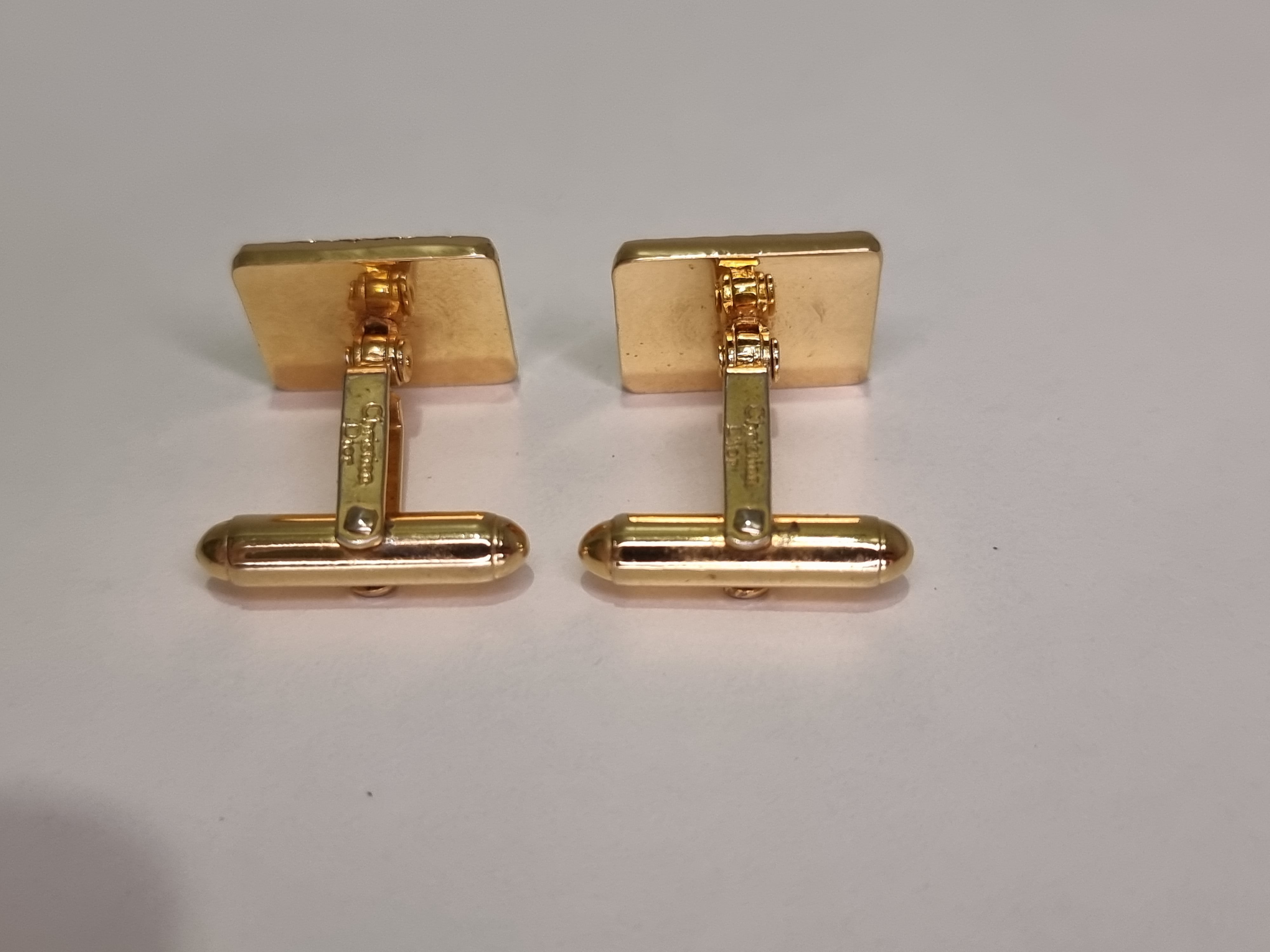 Christian Dior Gold Tone Cufflinks - 96636f