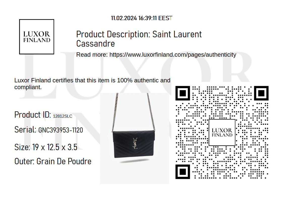 Yves Saint Laurent Cassandre Chain Wallet - 96636f